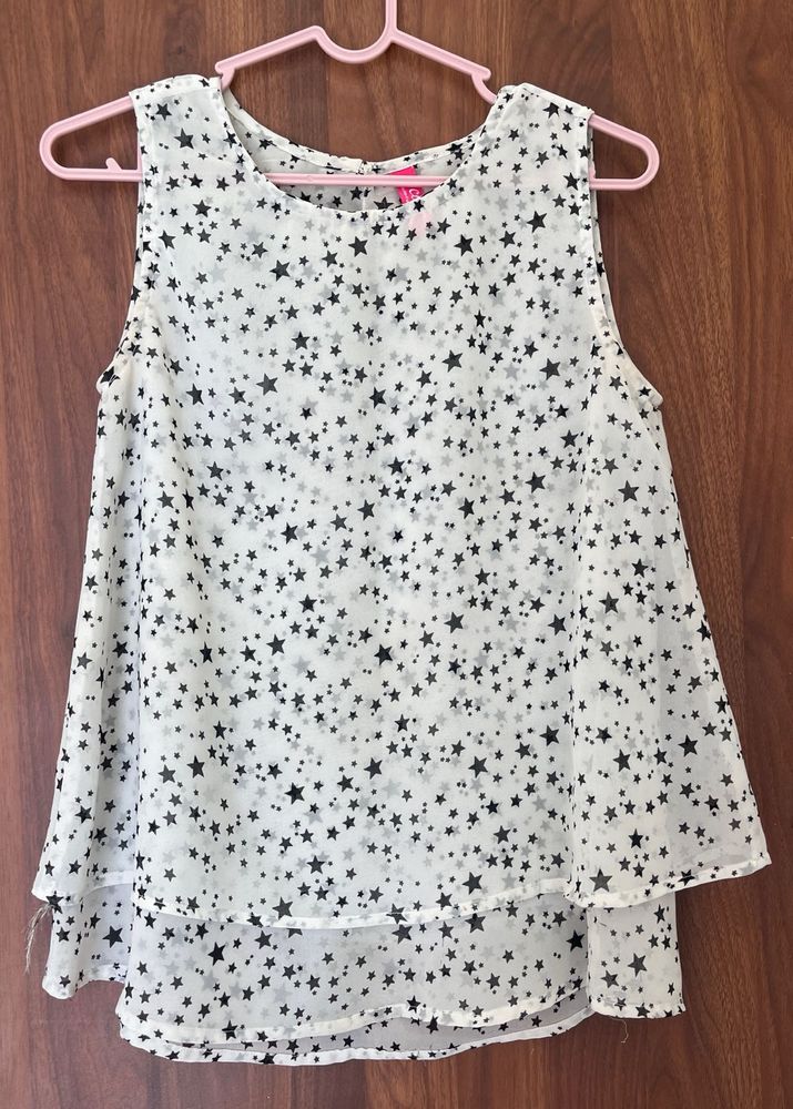 Black And White Star Top
