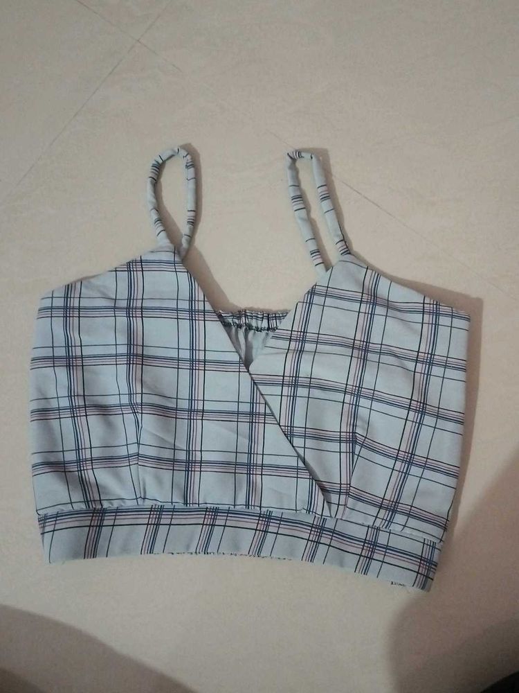 Plaid Cami Crop Top