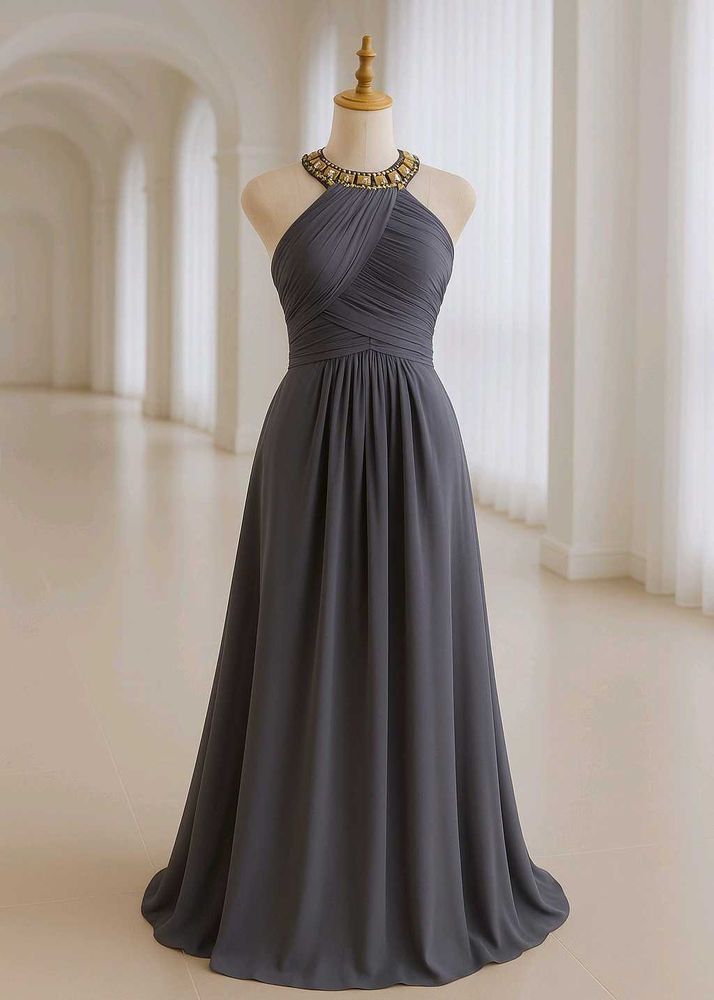 Elegant Grey Gown
