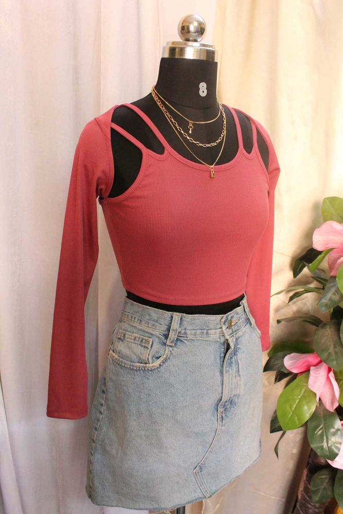 Flash Sale!!..Rose Cutout Long Sleeve Top