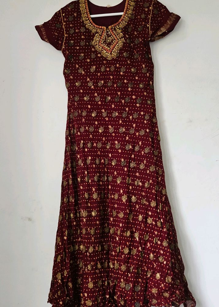 Maroon Aline Kurta