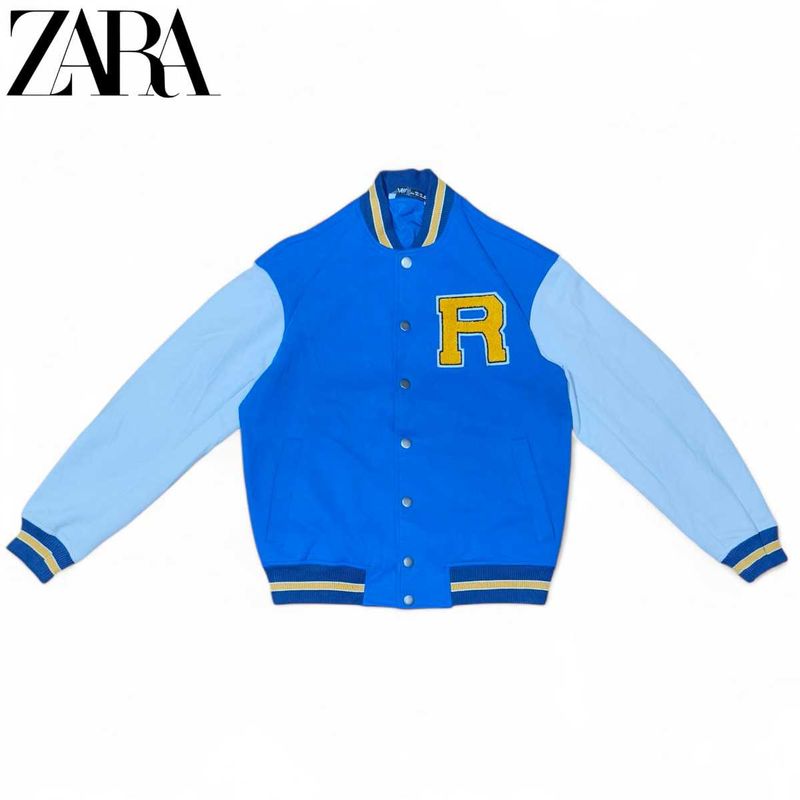 Zara &#39;R&#39; Patch Varsity Bomber