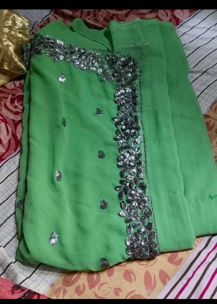 Elegant Green Saree