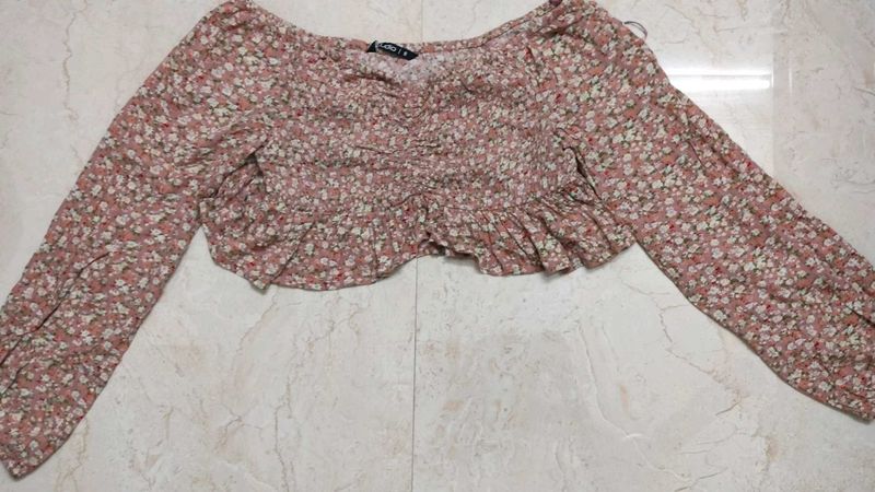 Floral Print Crop Top