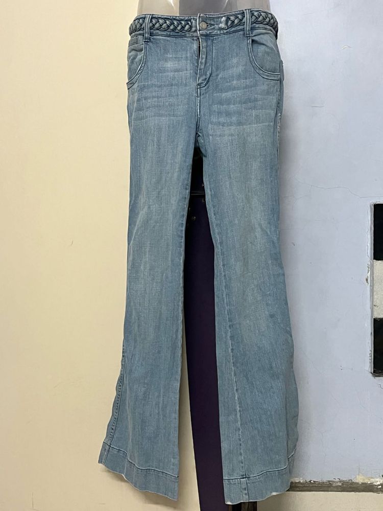 Branded Flare Leg Denim Jeans Size 28-30