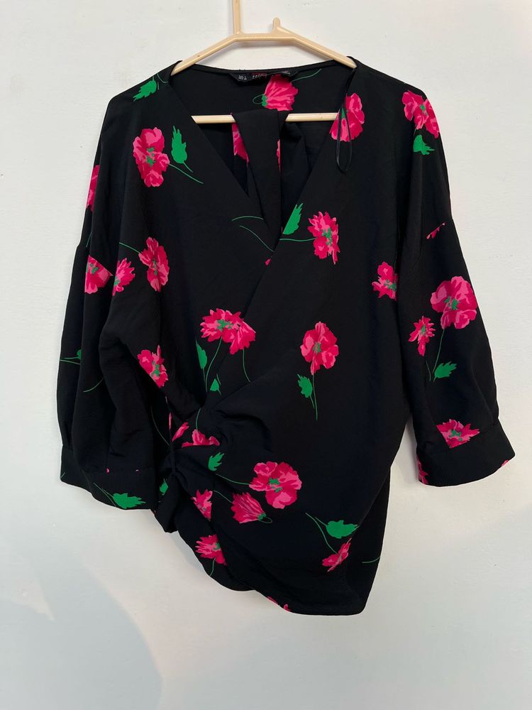 Zara Basic Women’s Wrap Top