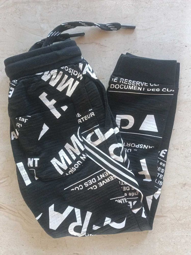 Branded Trendy Graphic Print Joggers