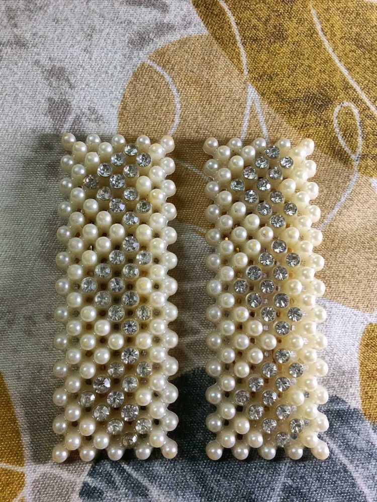 Pearl &amp; Rhinestone Hair Clips