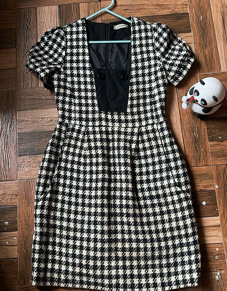 Houndstooth Mini Dress