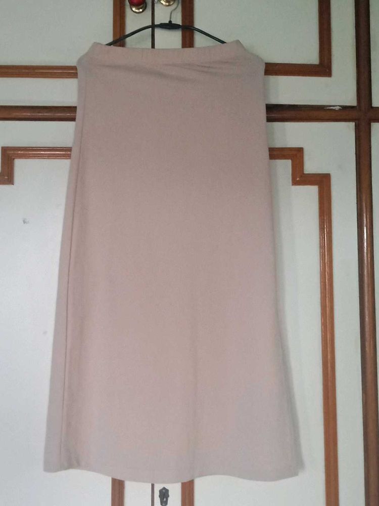 Nude Midi Skirt