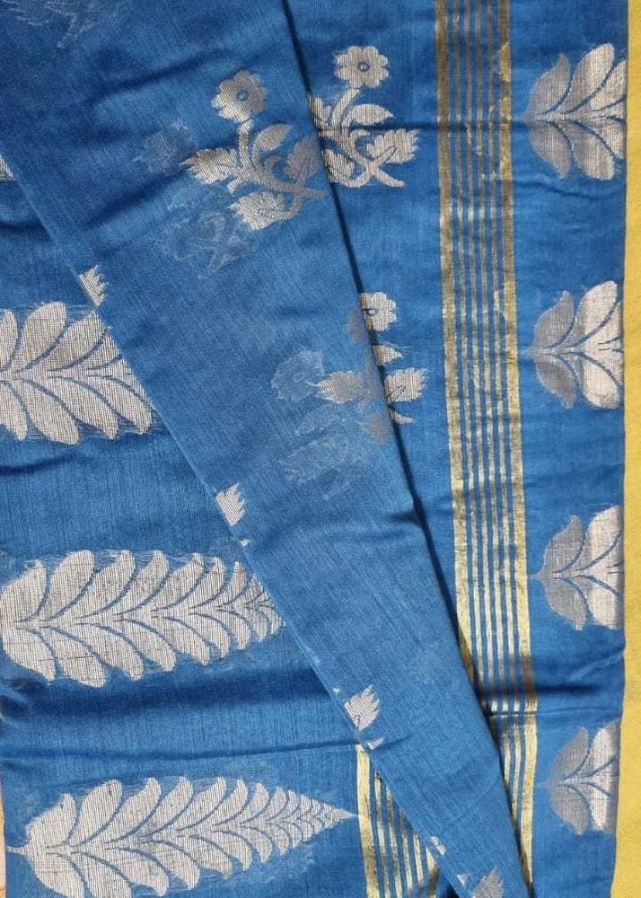 Elegant Blue Saree with Blouse Piece