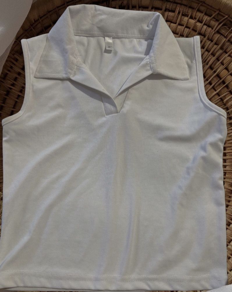 SALE!!! WHITE COLLAR SLEEVELESS TOP FOR SALE