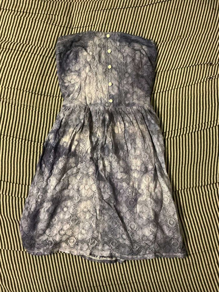 Tie-Dye Strapless Mini Dress