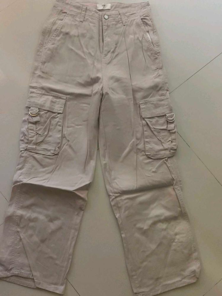 Beige Cargo Pants