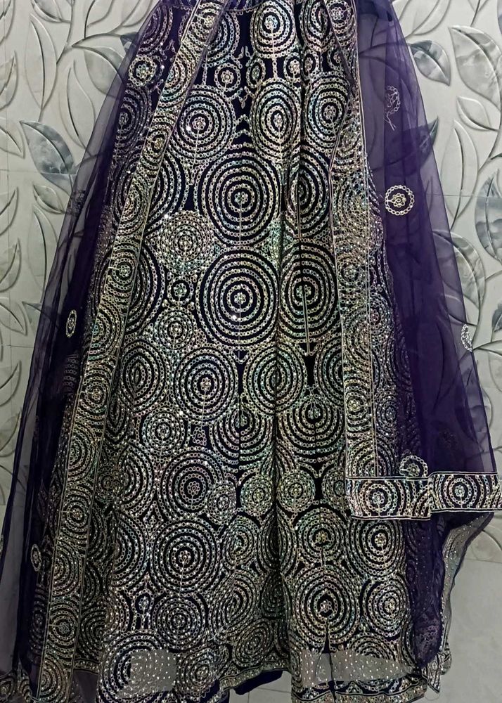 Women Crop Top Skirt, Elegant Purple