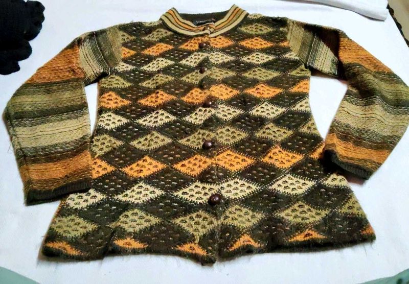 Patterned Knit Cardigan