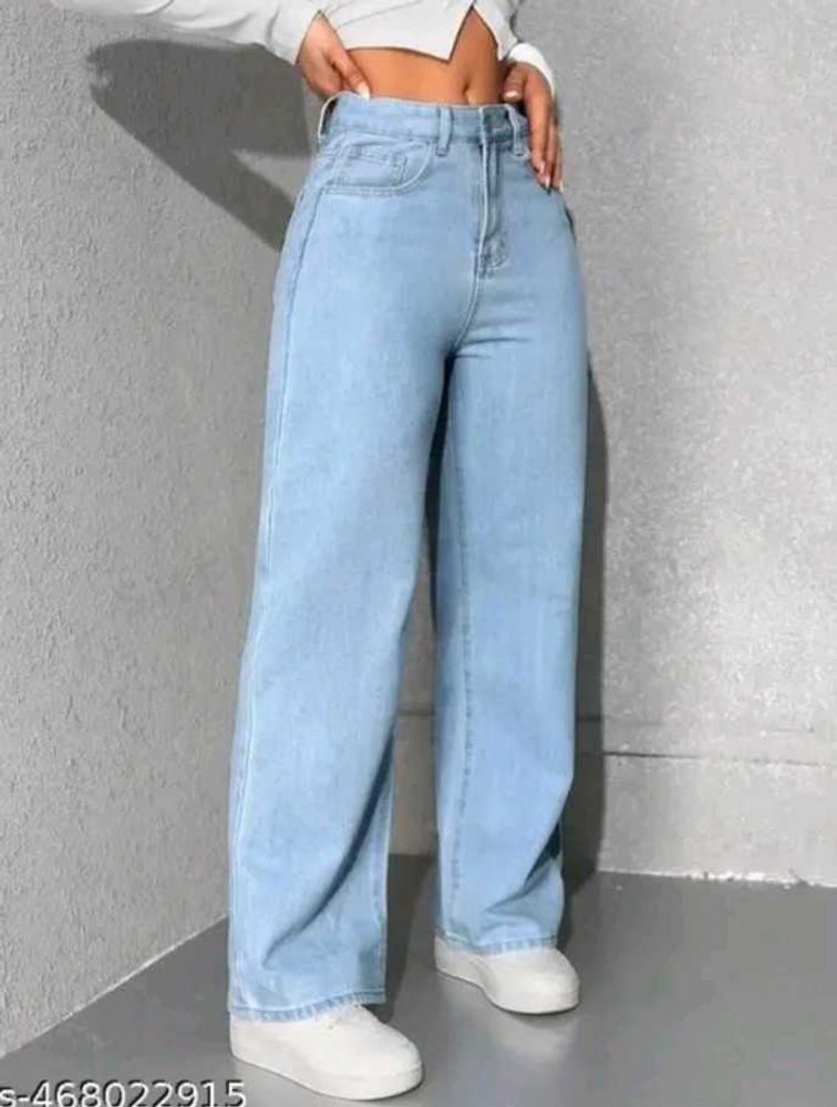 casual All match whased loose straight leg women D