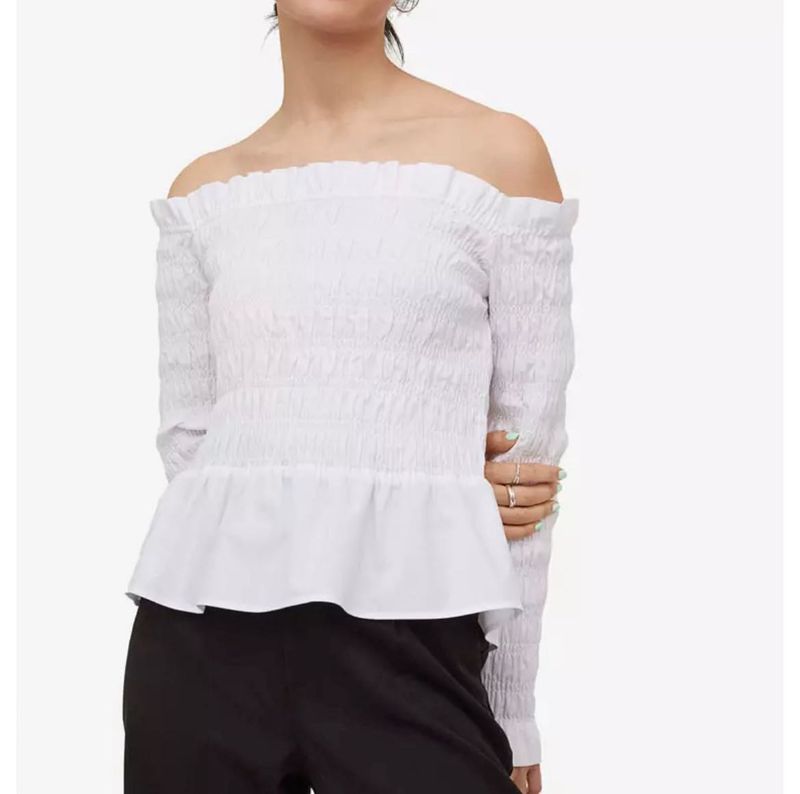 White Off-Shoulder Top