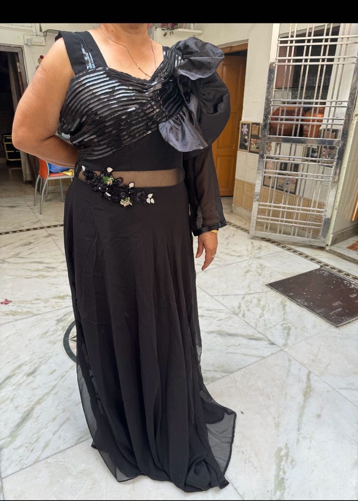 Elegant Black Ethnic Gown