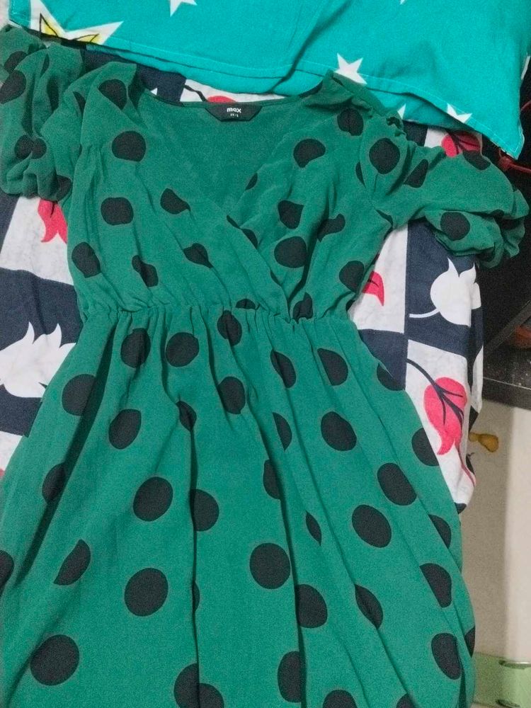 Beautiful Green Flare Dress From Max
