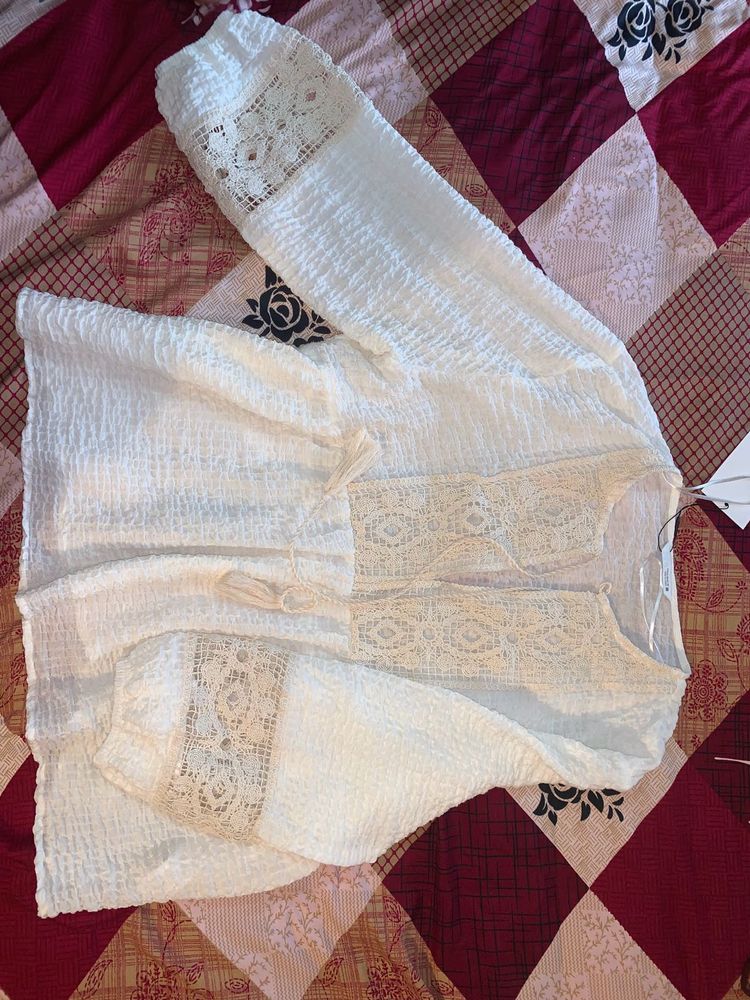 ZARA Boho Embroided Top