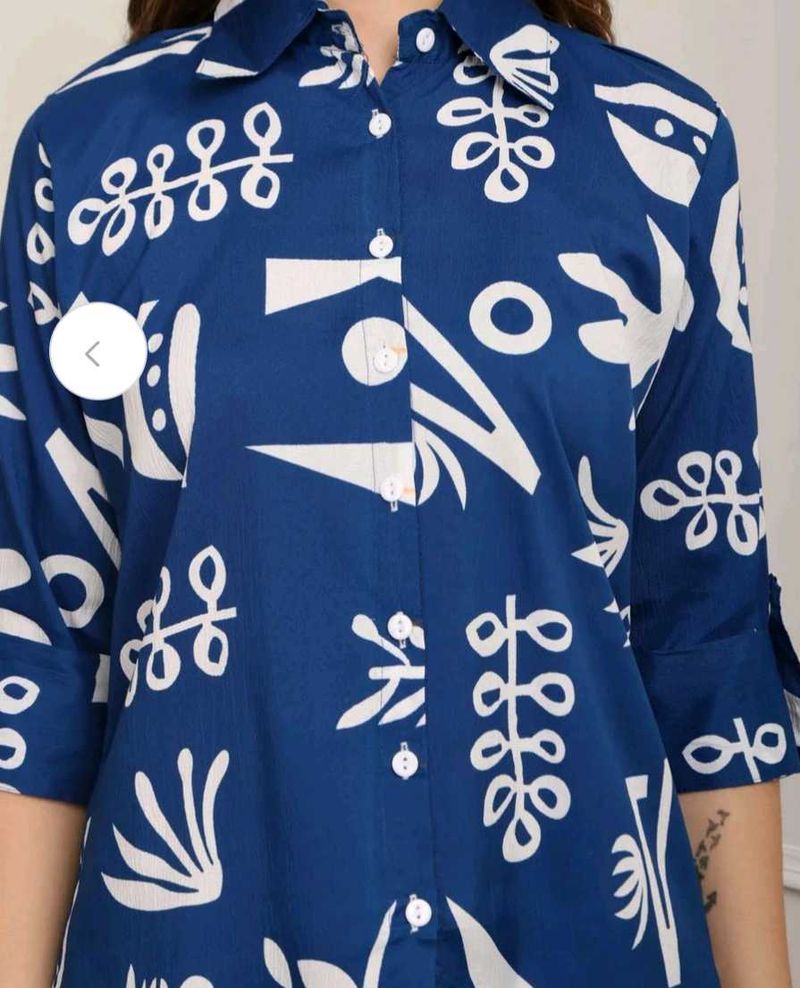 Printed Blue Shirt