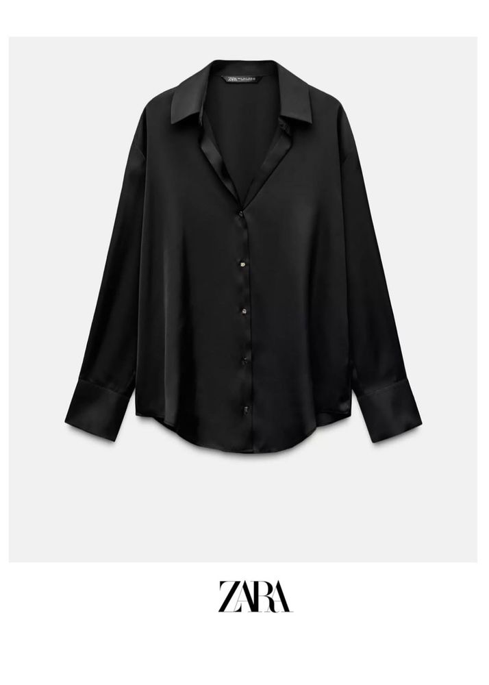 Zara Black Satin shirt