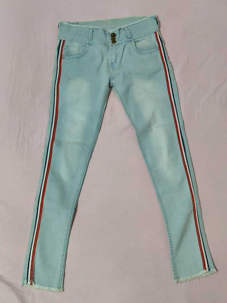 Skinny light Blue Jeans For Girls