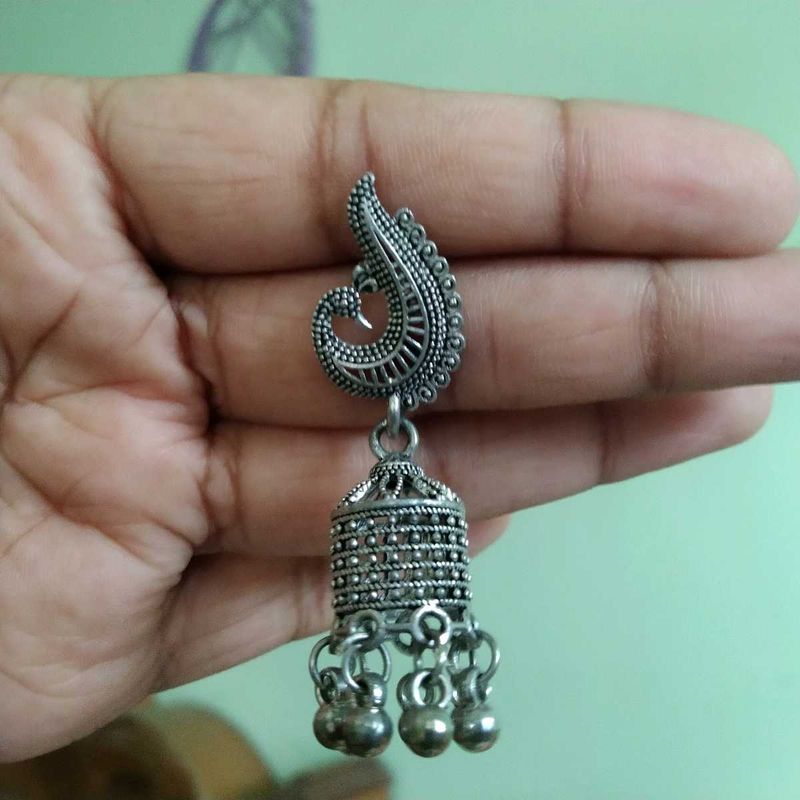 Oxidised Jhumka