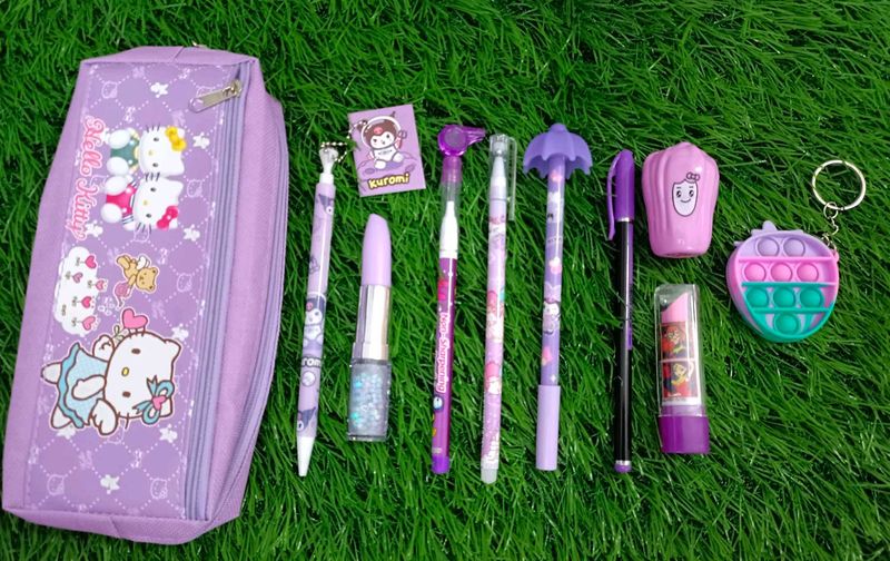 Purple Theme Stationery Items