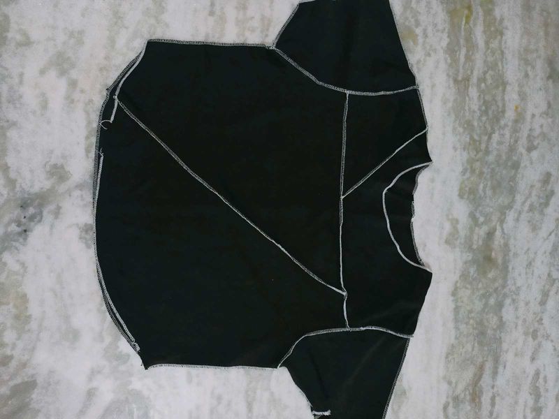 Unique Black Patchwork Top