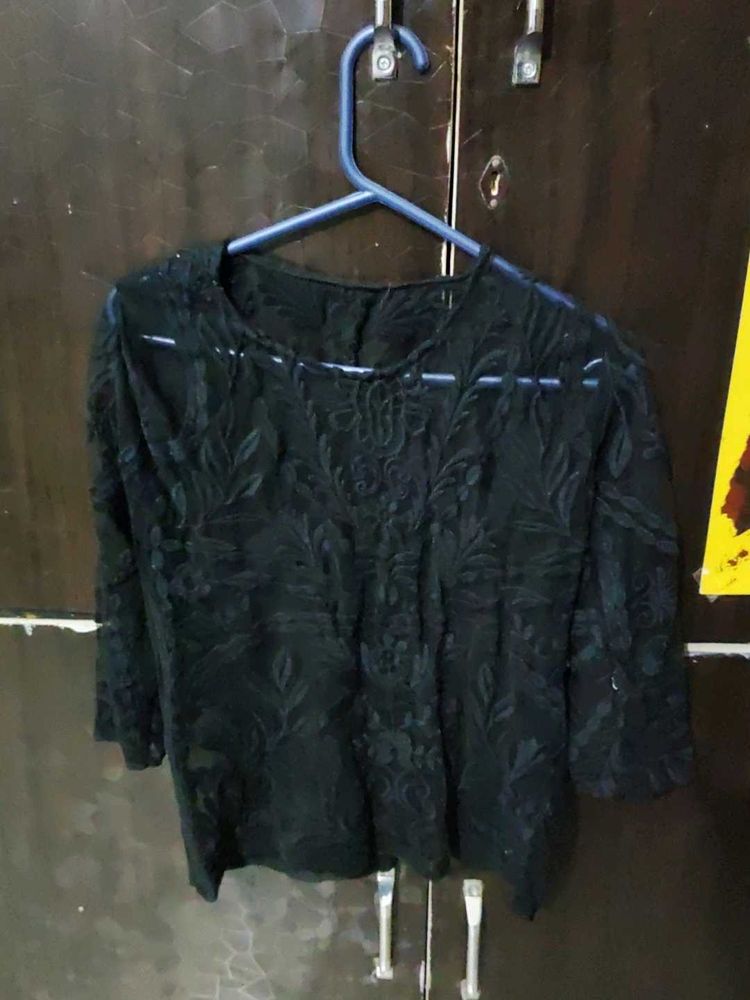 Black Net top