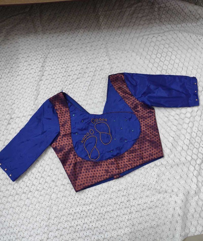 Blue Readymade Saree Blouse