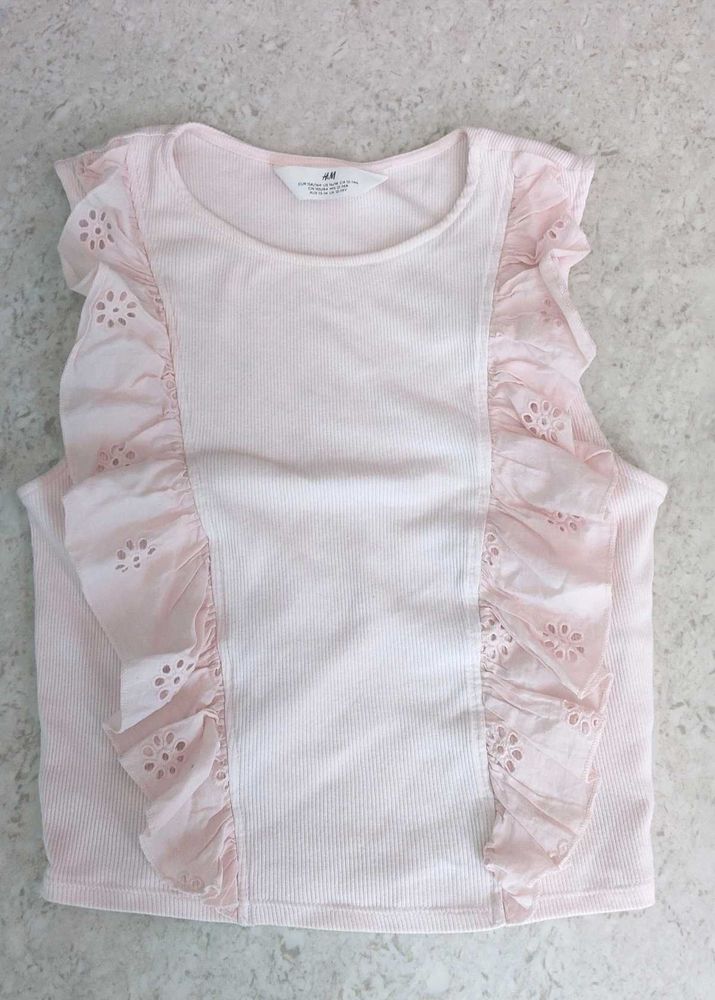 Cute Pink Ruffle Top