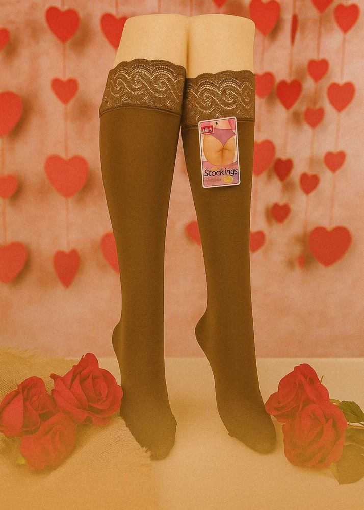 🇳🇿💫💗 Brown Lace-Top Stockings