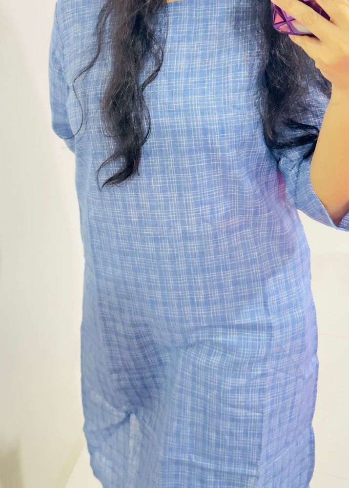 Blue Checked Dress