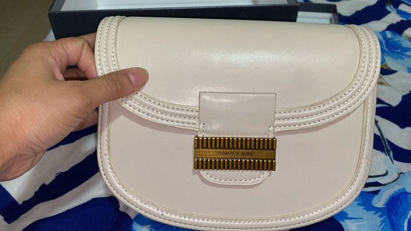 Charles &amp; Keith White Saddle Bag