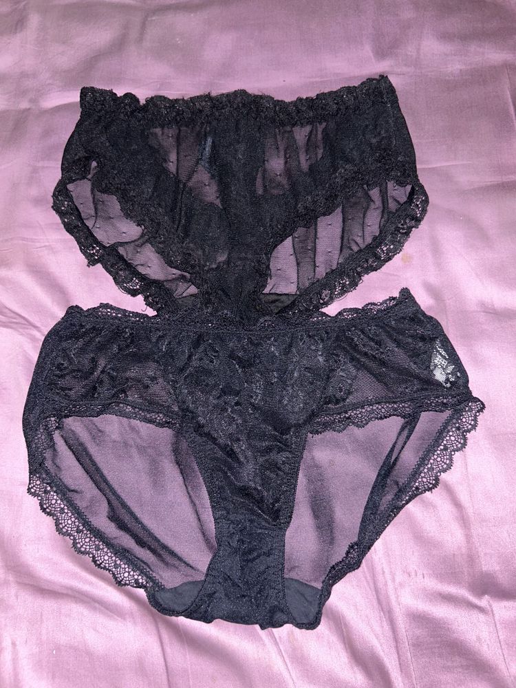 Lace Trim Panty Set