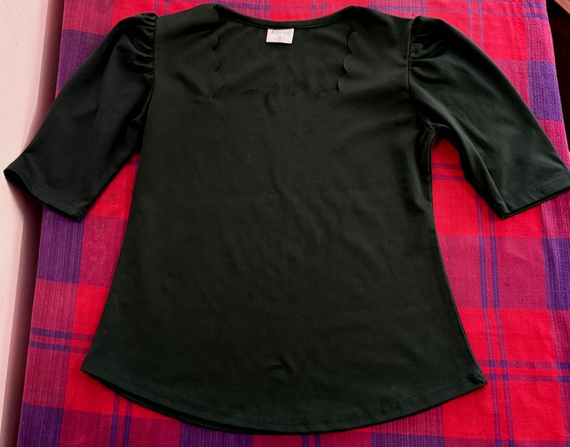 Elegant Dark Green Top