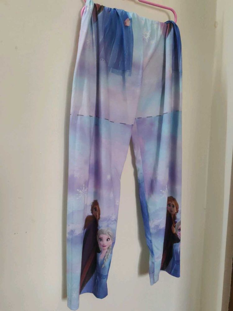 Purple &amp; Blue Frozen Print Convertible Pant |Daily