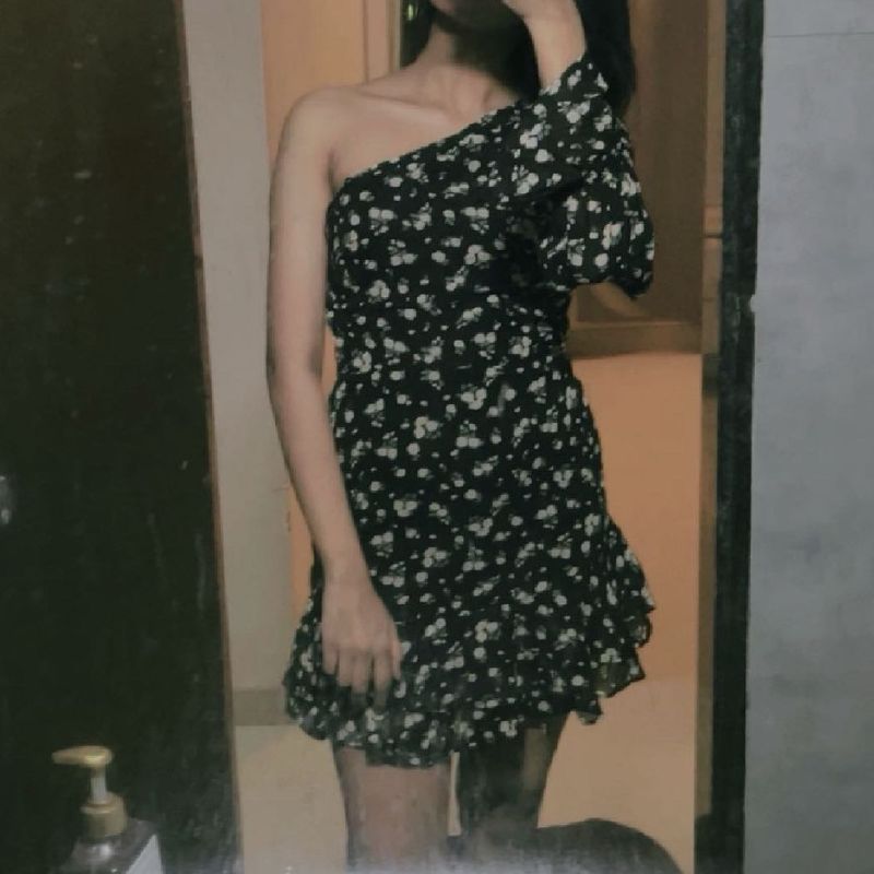 Floral One Shoulder Dress