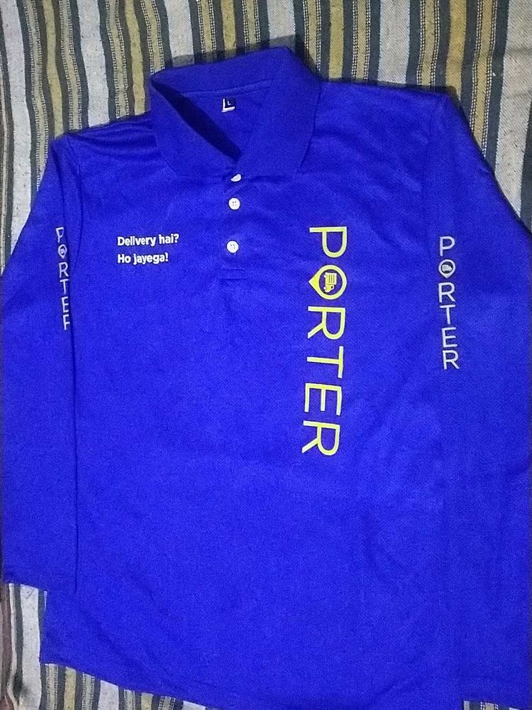 Porter Blue Polo Shirt-L