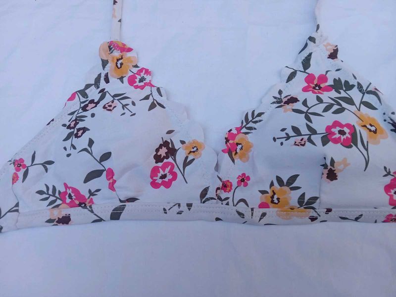 Shein Floral Bikini Top