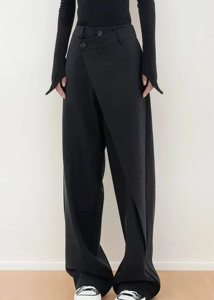 Unique Asymmetrical Black Pants