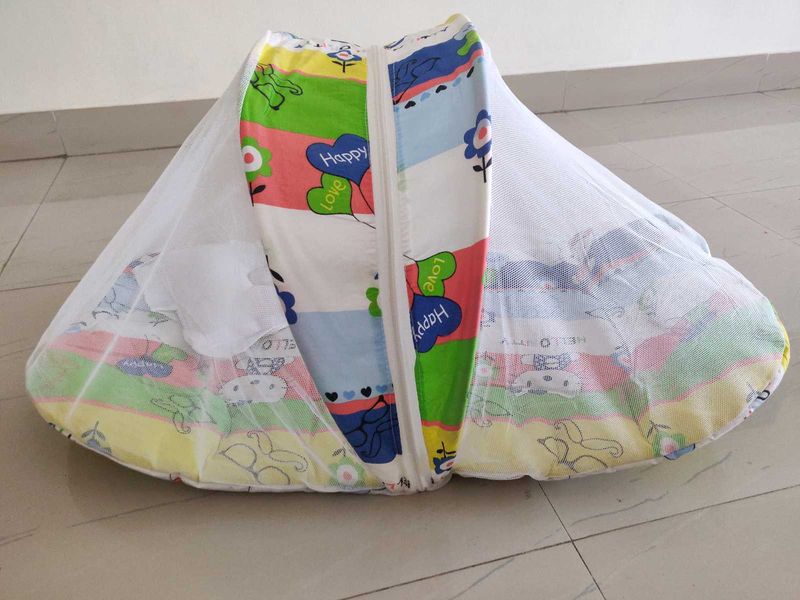 Soft Bed With Net For 0-12 Months Old Baby