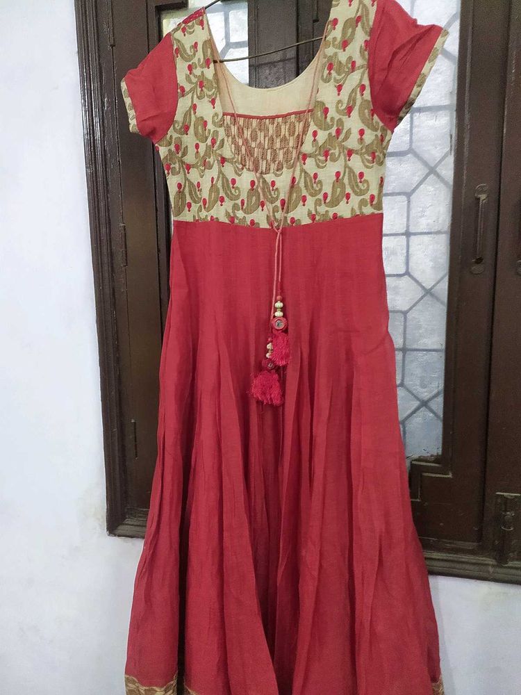 Red Anarkali Gown