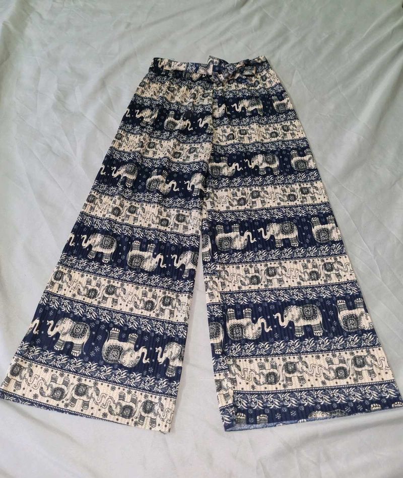 Elephant Print Palazzo Pants