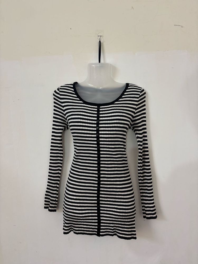 Striped Bodycon Mini Dress