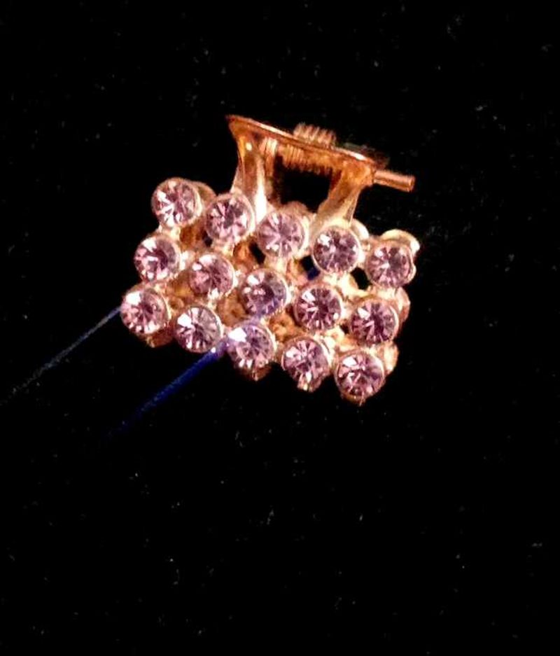 Sparkly Pink Jeweled Hair Clip
