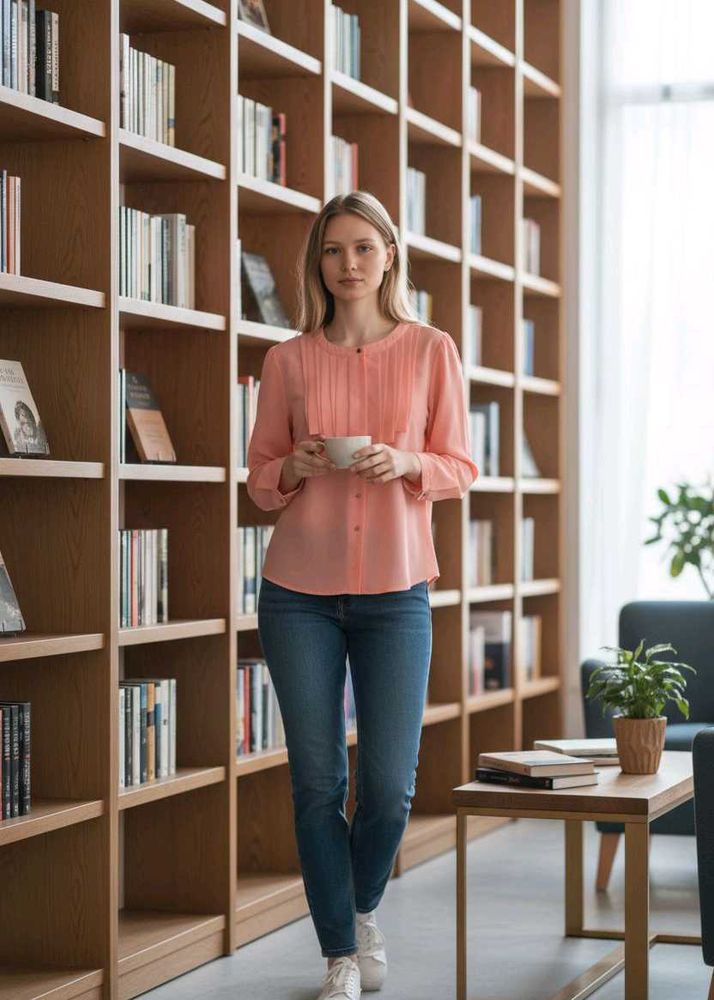 Elegant Peach Blouse